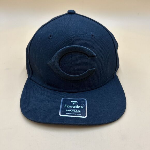 MLB Cincinnati Reds Snapback Hat Baseball Cap Black Fanatics Official License - Picture 1 of 5